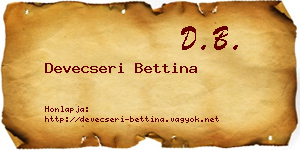 Devecseri Bettina névjegykártya
